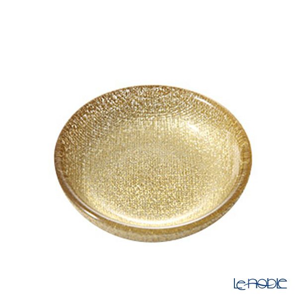 Vetro Felice ヴェトロ フェリーチェ グリッター ミニプレート／豆皿 9cm ニューゴールド