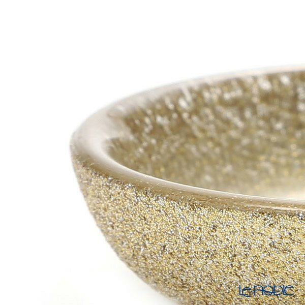 Vetro Felice ヴェトロ フェリーチェ グリッター ミニプレート／豆皿 9cm ニューゴールド