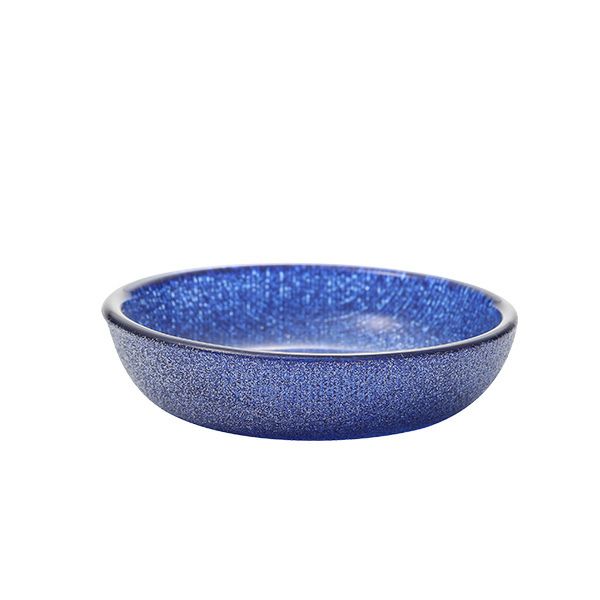 Vetro Felice ヴェトロ フェリーチェ グリッター ミニプレート／豆皿 9cm ダークブルー