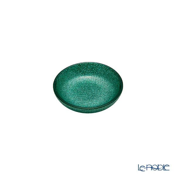 Vetro Felice ヴェトロ フェリーチェ グリッター ミニプレート／豆皿 9cm アクアブルー