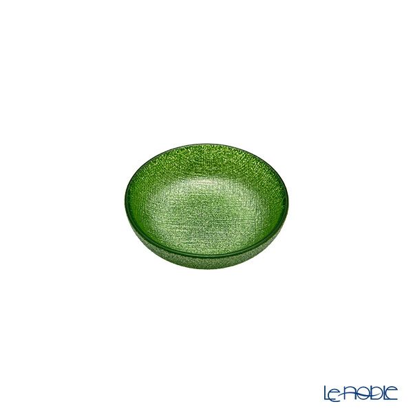 Vetro Felice ヴェトロ フェリーチェ グリッター ミニプレート／豆皿 9cm ライトグリーン