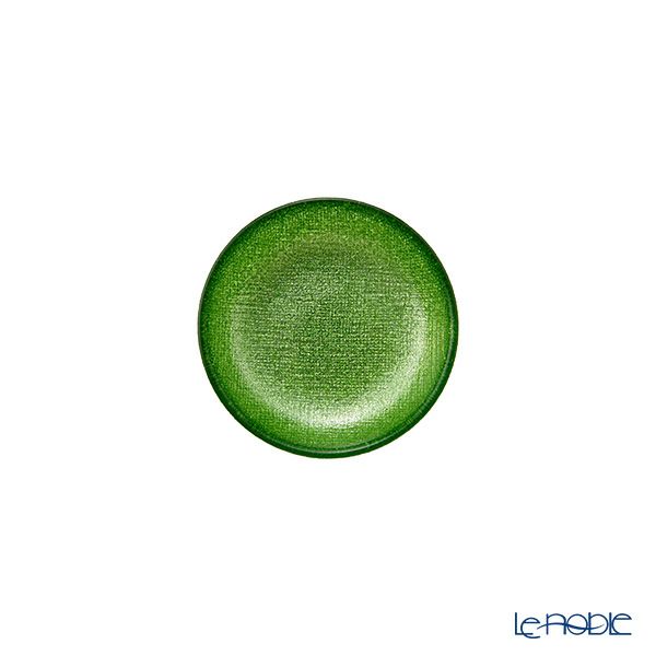 Vetro Felice ヴェトロ フェリーチェ グリッター ミニプレート／豆皿 9cm ライトグリーン