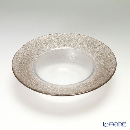 Vetro Felice ヴェトロ フェリーチェ グリッター リムボウル 19.5cm ジンジャー＆クリア