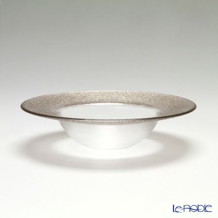 Vetro Felice ヴェトロ フェリーチェ グリッター リムボウル 19.5cm ジンジャー＆クリア