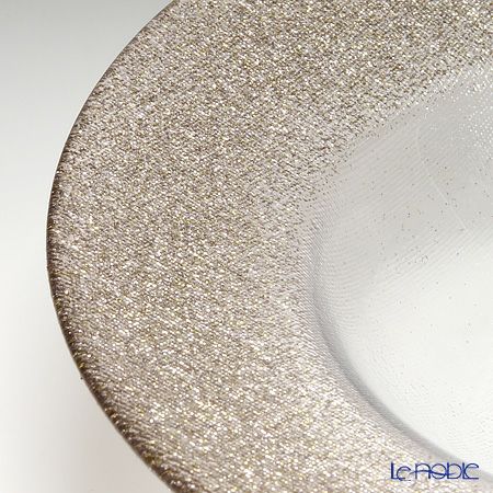 Vetro Felice ヴェトロ フェリーチェ グリッター リムボウル 19.5cm ジンジャー＆クリア