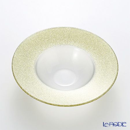 Vetro Felice ヴェトロ フェリーチェ グリッター リムボウル 19.5cm ニューゴールド＆クリア