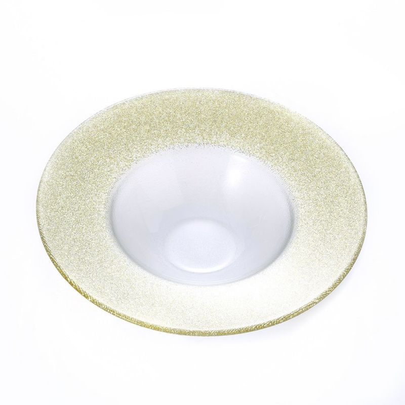 Vetro Felice ヴェトロ フェリーチェ グリッター リムボウル 19.5cm ニューゴールド＆クリア