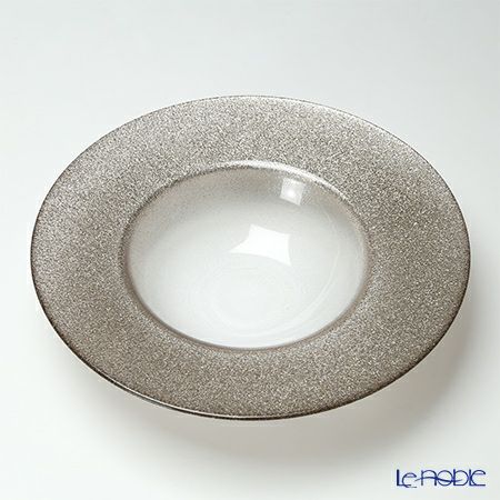 Vetro Felice ヴェトロ フェリーチェ グリッター リムボウル 26cm ジンジャー＆クリア