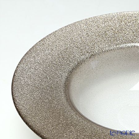Vetro Felice ヴェトロ フェリーチェ グリッター リムボウル 26cm ジンジャー＆クリア