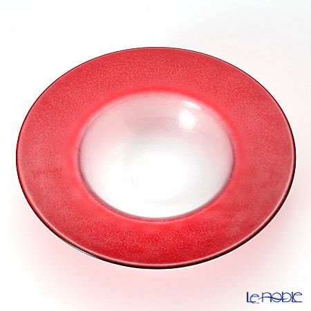Vetro Felice ヴェトロ フェリーチェ グリッター リムボウル 26cm レッド＆クリア