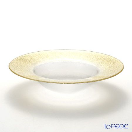 Vetro Felice ヴェトロ フェリーチェ グリッター リムボウル 26cm ニューゴールド＆クリア