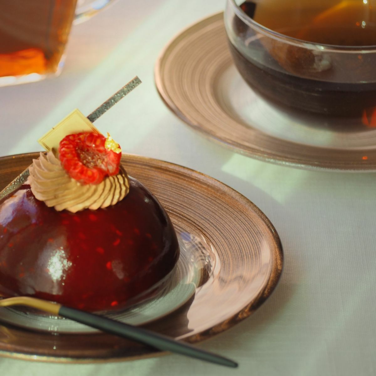 Vetro Felice ヴェトロ フェリーチェ サークル プレート 15cm ブラウン