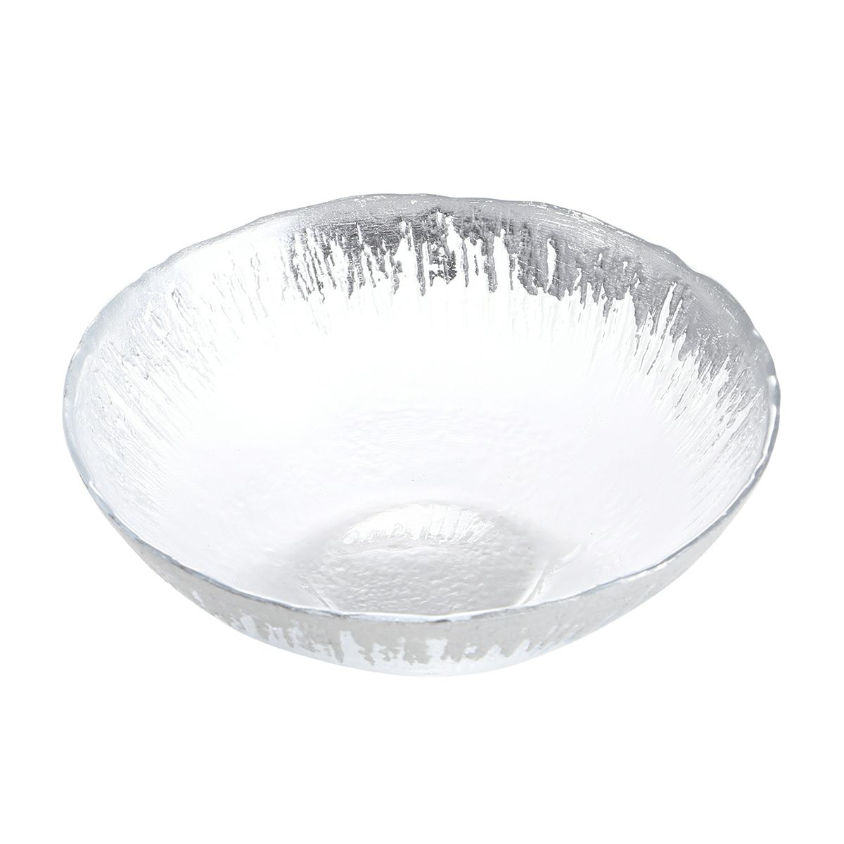 Vetro Felice ヴェトロ フェリーチェ フラッシュ ボウル 17cm クリア＆シルバー