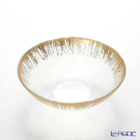 Vetro Felice ヴェトロ フェリーチェ フラッシュ ボウル 17cm クリア＆ゴールド