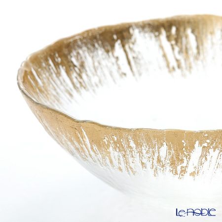 Vetro Felice ヴェトロ フェリーチェ フラッシュ ボウル 17cm クリア＆ゴールド