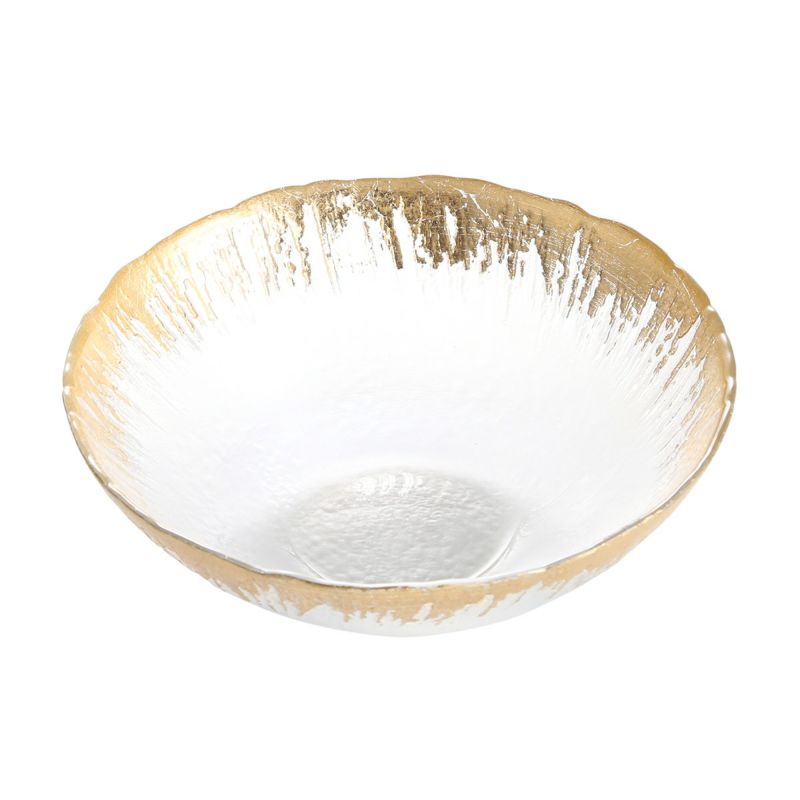 Vetro Felice ヴェトロ フェリーチェ フラッシュ ボウル 17cm クリア＆ゴールド