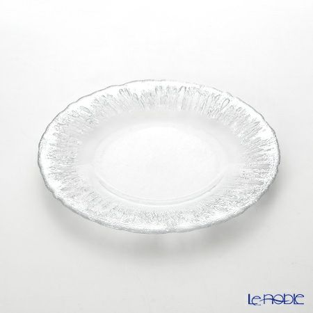Vetro Felice ヴェトロ フェリーチェ フラッシュ プレート 21.5cm クリア＆シルバー