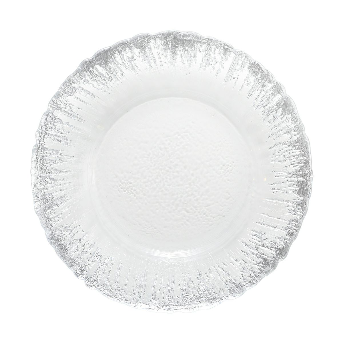 Vetro Felice ヴェトロ フェリーチェ フラッシュ プレート 21.5cm クリア＆シルバー