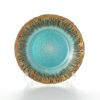 Vetro Felice ヴェトロ フェリーチェ フラッシュ プレート 21.5cm ターコイズブルー＆ゴールド