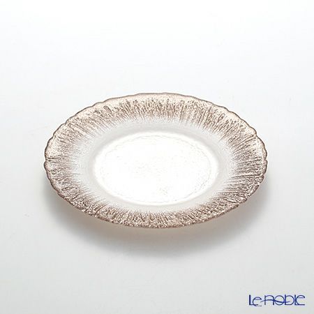 Vetro Felice ヴェトロ フェリーチェ フラッシュ プレート 21.5cm ホワイトパール＆ジンジャー