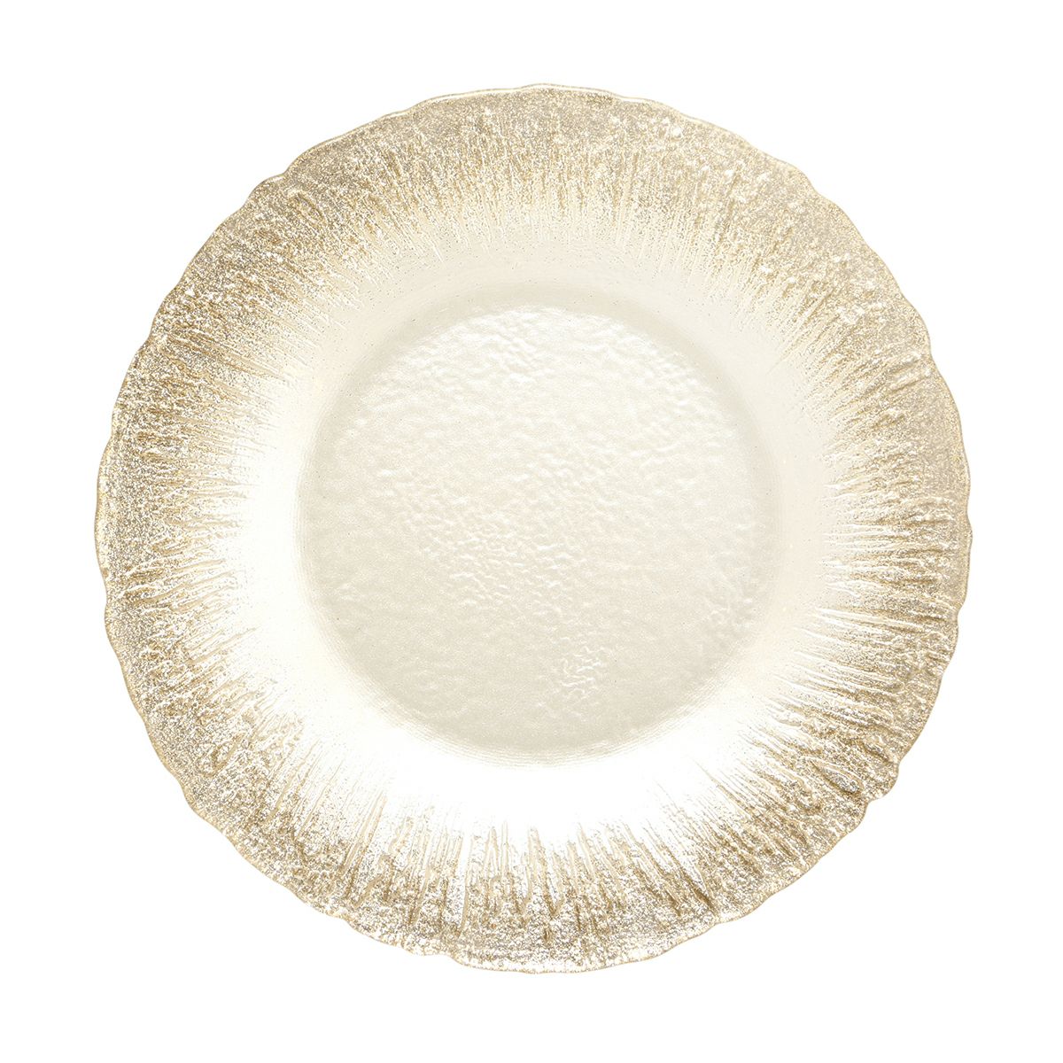 Vetro Felice ヴェトロ フェリーチェ フラッシュ プレート 21.5cm ホワイトパール＆ジンジャー