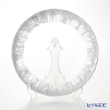Vetro Felice ヴェトロ フェリーチェ フラッシュ プレート 28cm クリア＆シルバー