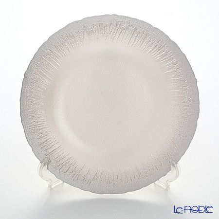 Vetro Felice ヴェトロ フェリーチェ フラッシュ プレート 28cm ホワイトパール＆ジンジャー