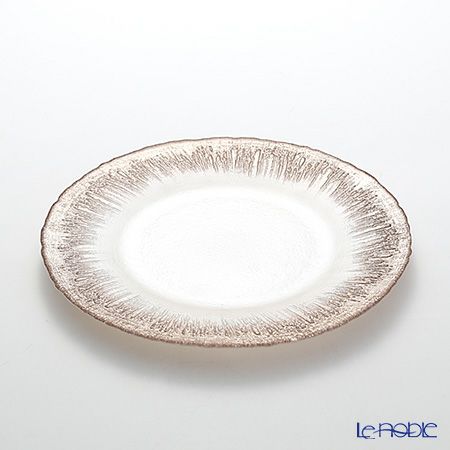 Vetro Felice ヴェトロ フェリーチェ フラッシュ プレート 28cm ホワイトパール＆ジンジャー