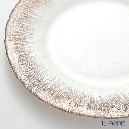 Vetro Felice ヴェトロ フェリーチェ フラッシュ プレート 28cm ホワイトパール＆ジンジャー