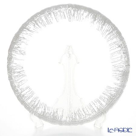 Vetro Felice ヴェトロ フェリーチェ フラッシュ プレート 33cm クリア＆シルバー