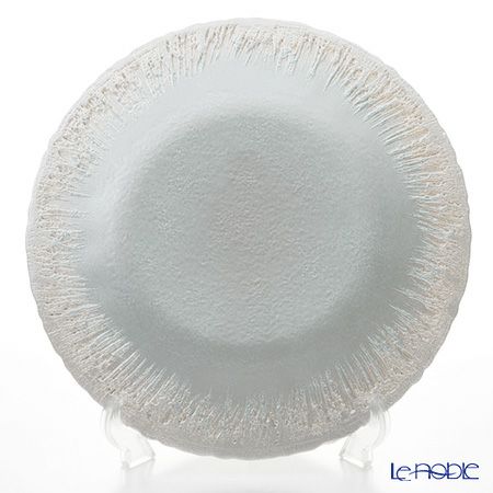 Vetro Felice ヴェトロ フェリーチェ フラッシュ プレート 33cm ターコイズブルー＆ゴールド