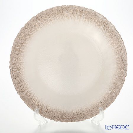 Vetro Felice ヴェトロ フェリーチェ フラッシュ プレート 33cm ホワイトパール＆ジンジャー