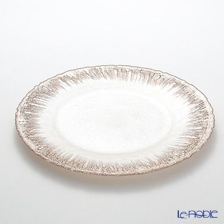 Vetro Felice ヴェトロ フェリーチェ フラッシュ プレート 33cm ホワイトパール＆ジンジャー