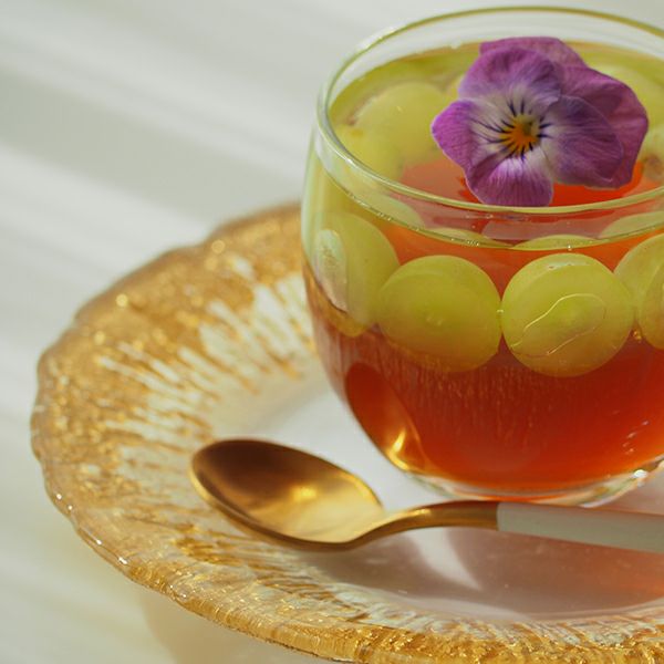 Vetro Felice ヴェトロ フェリーチェ フラッシュ プレート 15cm クリア＆ゴールド