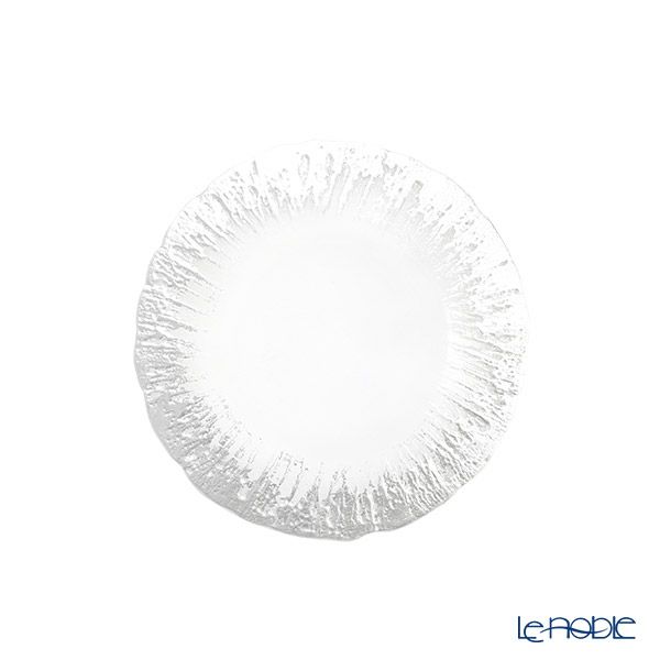 Vetro Felice ヴェトロ フェリーチェ フラッシュ プレート 15cm クリア＆シルバー