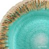 Vetro Felice ヴェトロ フェリーチェ フラッシュ プレート 15cm ターコイズブルー＆ゴールド