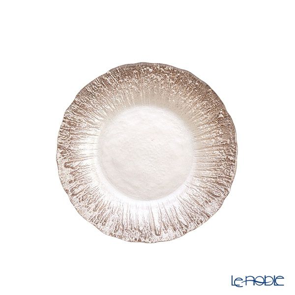 Vetro Felice ヴェトロ フェリーチェ フラッシュ プレート 15cm ホワイトパール＆ジンジャー