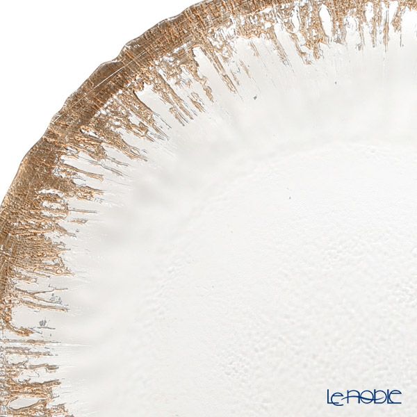 Vetro Felice ヴェトロ フェリーチェ フラッシュ プレート 15cm ホワイトパール＆ジンジャー