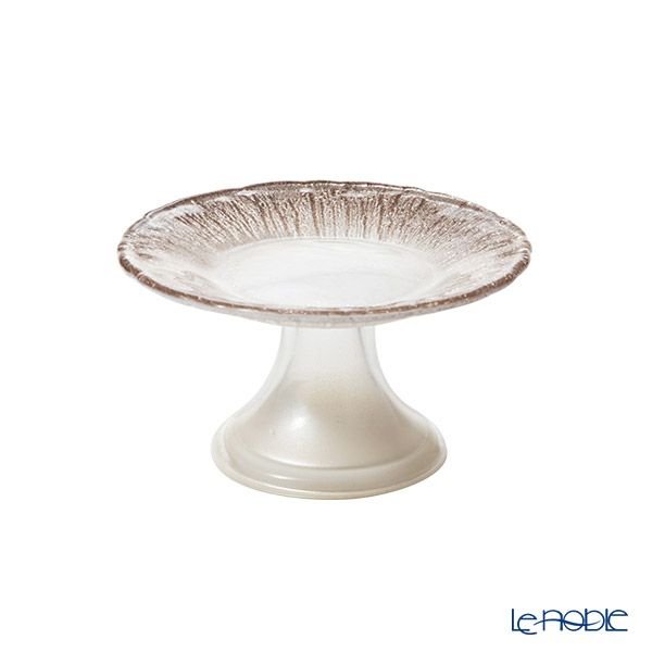 Vetro Felice ヴェトロ フェリーチェ フラッシュ ケーキスタンド 15xH8cm ホワイトパール＆ジンジャー