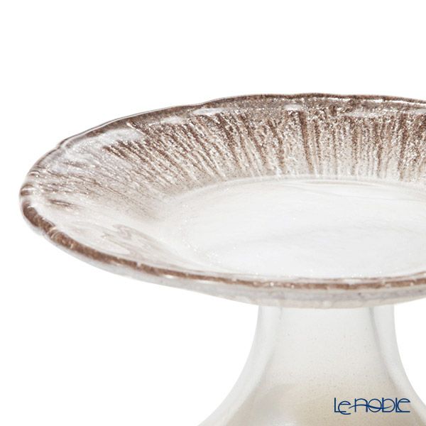 Vetro Felice ヴェトロ フェリーチェ フラッシュ ケーキスタンド 15xH8cm ホワイトパール＆ジンジャー