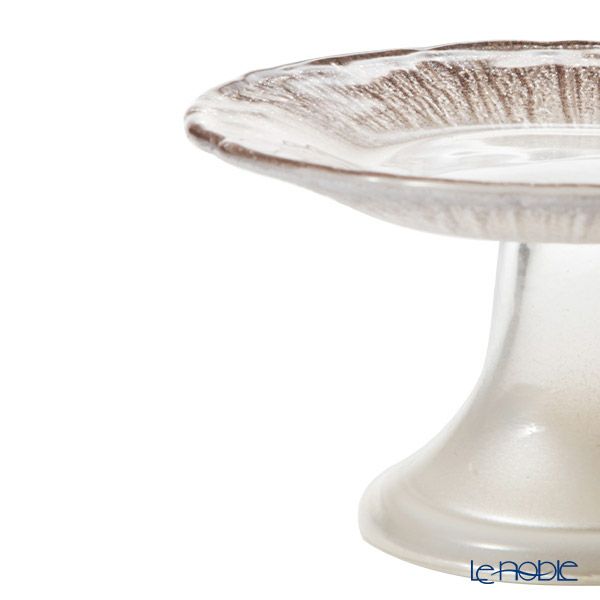 Vetro Felice ヴェトロ フェリーチェ フラッシュ ケーキスタンド 15xH8cm ホワイトパール＆ジンジャー