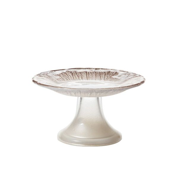 Vetro Felice ヴェトロ フェリーチェ フラッシュ ケーキスタンド 15xH8cm ホワイトパール＆ジンジャー