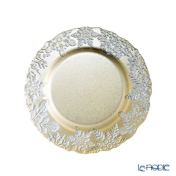 Vetro Felice ヴェトロ フェリーチェ スノー プレート 22cm ゴールド