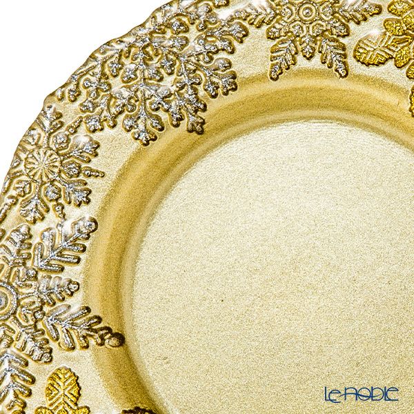 Vetro Felice ヴェトロ フェリーチェ スノー プレート 22cm ゴールド