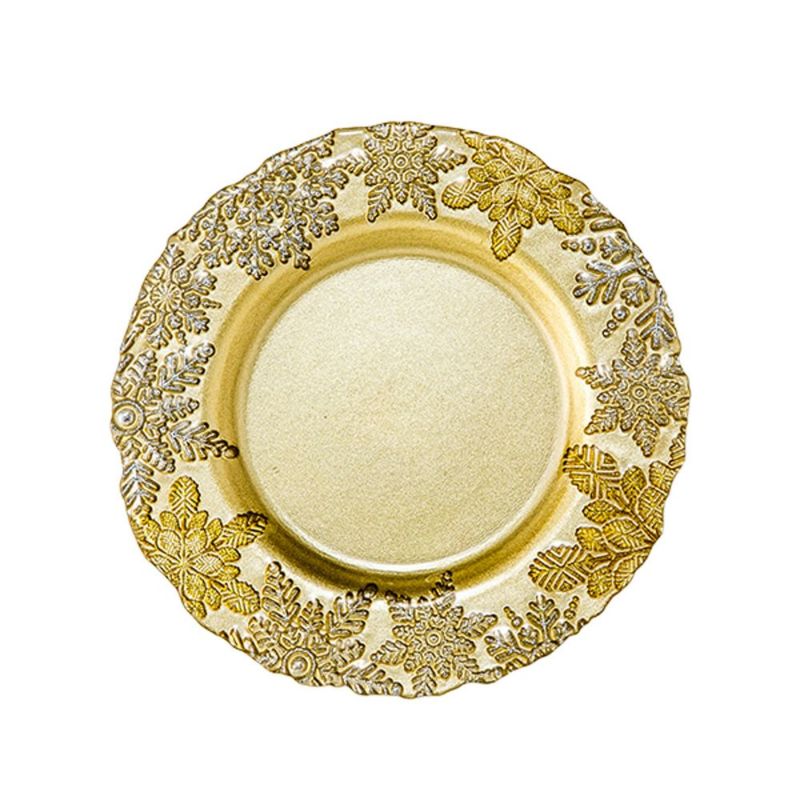 Vetro Felice ヴェトロ フェリーチェ スノー プレート 22cm ゴールド