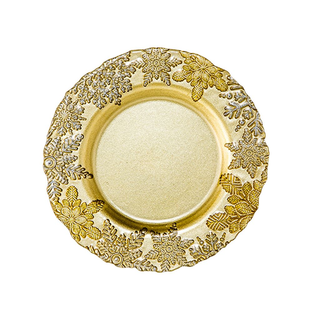 Vetro Felice ヴェトロ フェリーチェ スノー プレート 22cm ゴールド