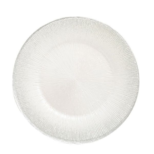Vetro Felice ヴェトロ フェリーチェ コスモ プレート 28cm ホワイトパール