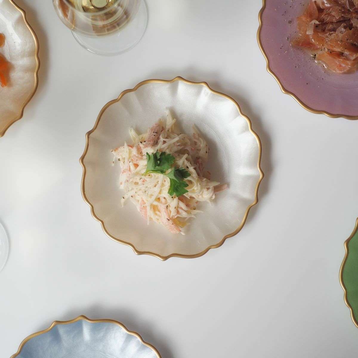 Vetro Felice ヴェトロ フェリーチェ パールクイーン プレート 16cm ライラック 356716