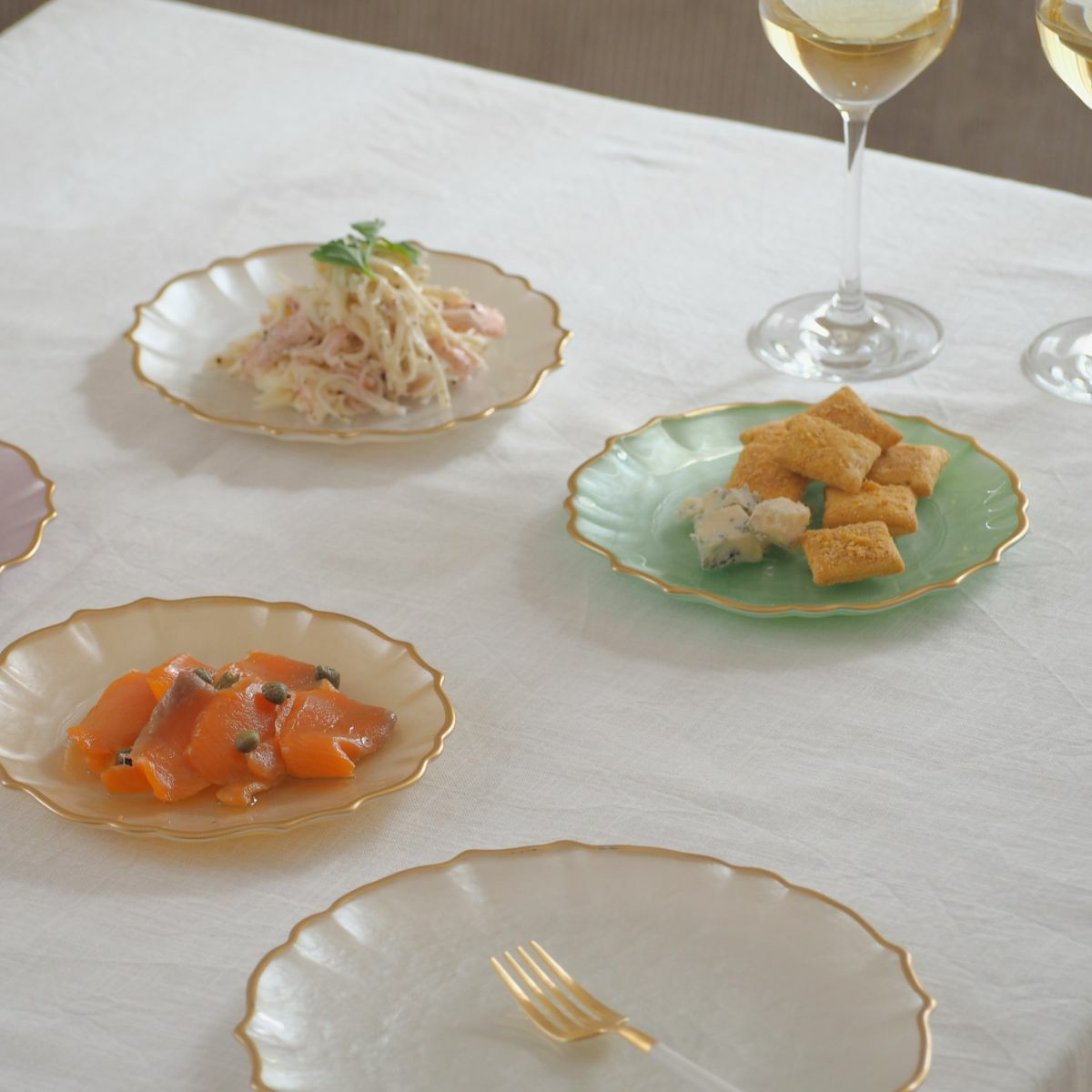 Vetro Felice ヴェトロ フェリーチェ パールクイーン プレート 16cm グリーン 356716