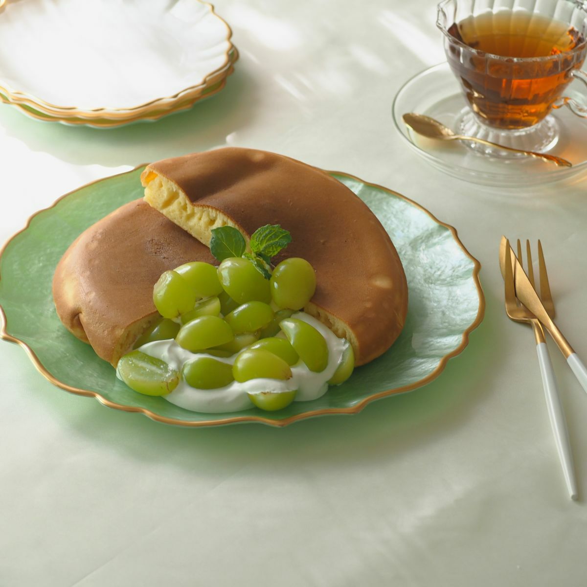 Vetro Felice ヴェトロ フェリーチェ パールクイーン プレート 21cm グリーン 356721